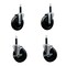 Service Caster 5'' Hard Rubber Wheel Swivel 3/4'' Expand Stem Caster Set 2 Brakes, 4PK SCC-EX20S514-HRS-2-TLB-2-34 - alternate 1